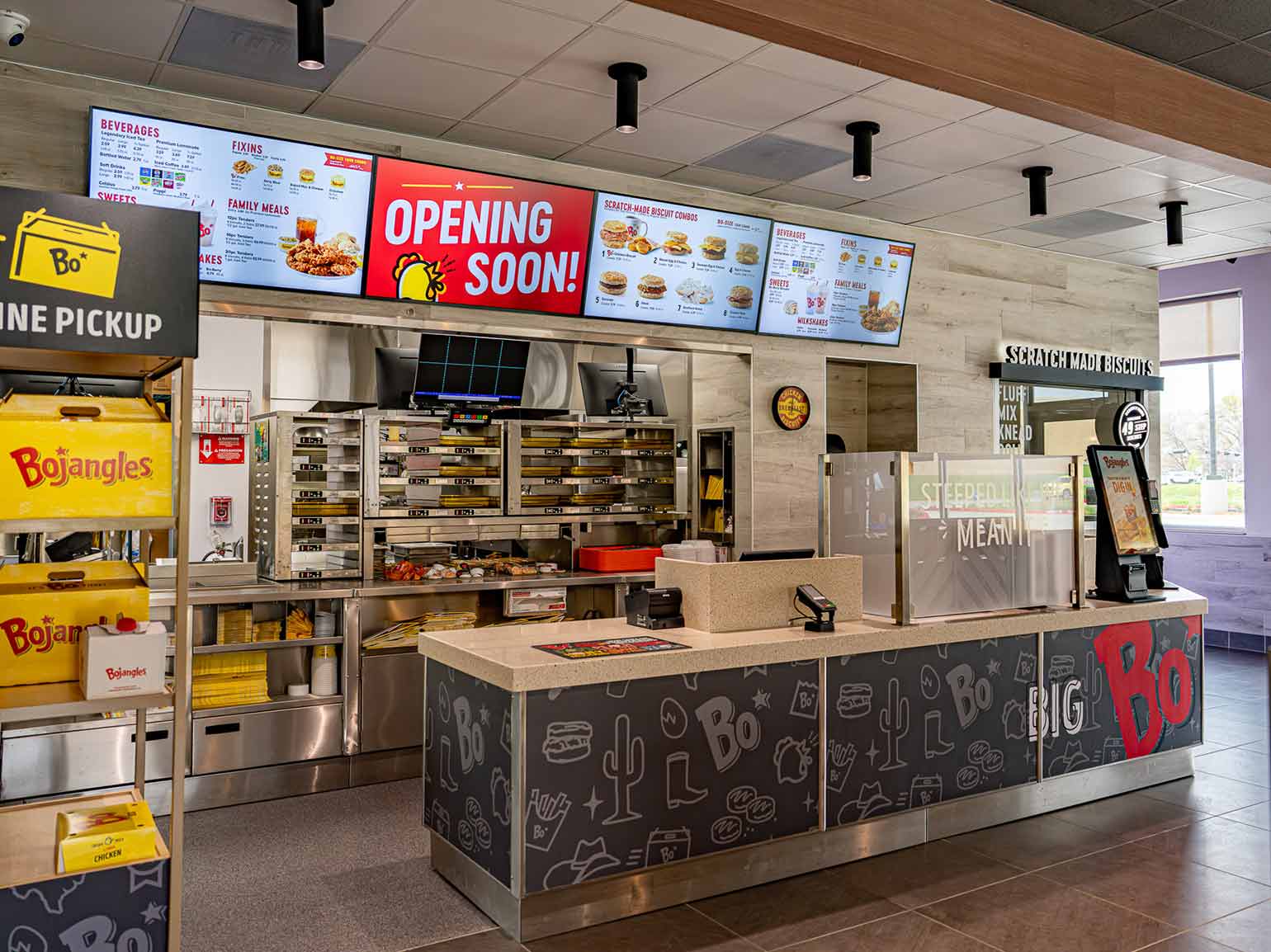 Bojangles BIG BO FLAVOR branded counter environment