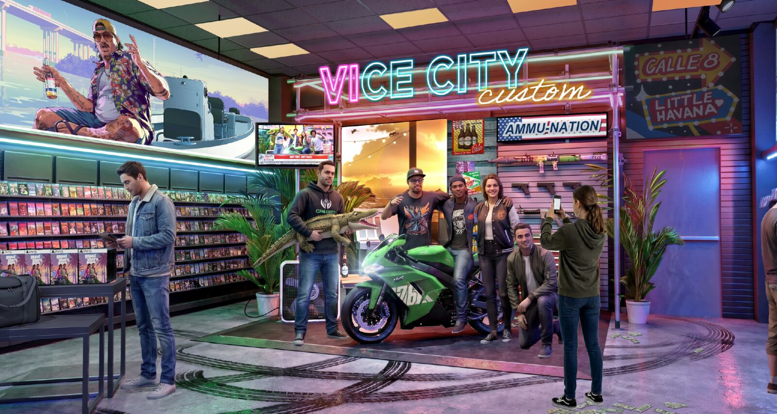 GameStop and Rockstar Games themed immersive retail takeover